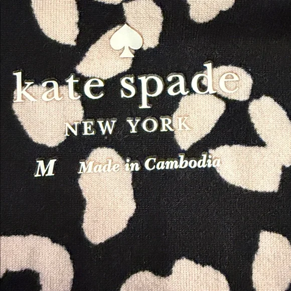Kate Spade Black & Pale Pink Leopard Print Pajamas Set Loungewear Size Medium - Picture 6 of 7
